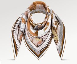 24 Top Fashion silk shawl designer Hair scarves luxury Brand Print Kerchief Female Bag Head Wraps Bandeaus SquareTurbans Headband Shoulder Tote Ribbon M78071