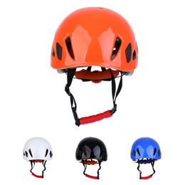 Safety Rock Climbing Caving Rappelling Rescue Helmet Scaffolding Head Protector 240223