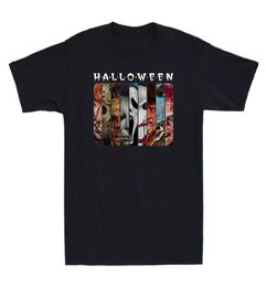 Men039s TShirts Happy Halloween With Scary Stuff Gift Shirt Vintage TShirt Men Loose T Printed Plus Size Graphic Tshirt7084650