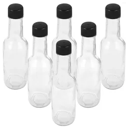 Plates 6pcs Reusable Ketchup Bottle Glass Condiment Sauce Bottles