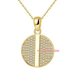 Fine Hip Hop Jewellery 925 Sterling Silver Pass Diamond Tester VVS1 Moissanite Iced Out Disc Coin Tag Pendant Necklaces