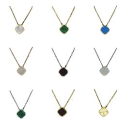 designerClover Necklaces 15mm Fashion Classic4/Four Leaf Pendants Mother-of-Pearl Stainless Steel Plated 18K for Women&Girl Valentine&#039;s Mother&#039;s Day Engageme
