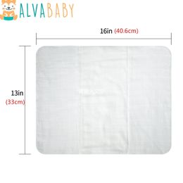 10pcs/set Alvababy 100% Cotton Prefold Cloth Diaper Insert Super Absorbent Baby Insert 240229