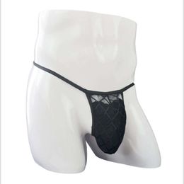 Fun Underwear: Men's Special G-Shaped Transparent Mesh T Pants Exposed Bottom Temptation Free Flirting 965102