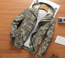 Men039s Jackets Camouflage Hooded Jackets 2022 Autumn Korean Outdoors Casual Streetwear Male Breathable Military Windbreakers1937226