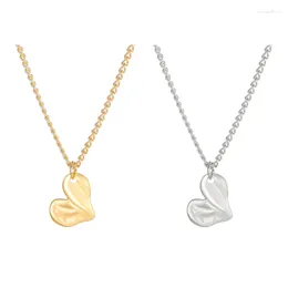 Pendant Necklaces Geometric Heart-shaped Cavicle Chain Light Luxury Temperament Simple Sweet Love Necklace Jewellery Gift For Couple