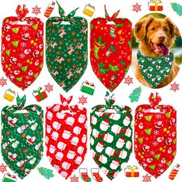 SM 30pcs Christmas Dog Bandana Pet Supplies Accessories Bandanas Scarf Small Cat Puppy 240220