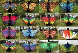 Women Butterfly Wing Large Fairy Cape Scarf Bikini Cover Up Chiffon Gradient Beach Cover Up Shawl Wrap Peacock Sarong 16 Colors4192747