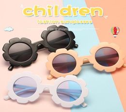 Round Flower kids sunglasses Brand Designer Girl Boy Goggles Cute Baby Sun glasses UV400 Lens Shades Children Toddler 6 Colors3644702