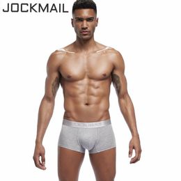 Jockmail Mens Boxers Cotton Sexiga män underkläder underbyxor manliga trosor shorts vit svart jm445