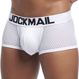 JOCKMAIL boxer men underwear mesh underwear boxershorts Breathable sexy JM442