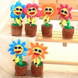 Electric Sunflowers Toy Bluetooth Connexion Musical Enchanting simulation Flower Dancing Singing Plush Toys Party Noise Maker LXL6675836