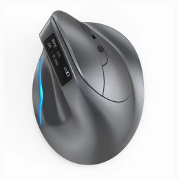 Mice F26C Wireless Wired Gaming Mouse Ergonomic 3200DPI Desktop Upright Mouse 8 Buttons 2.4G Rechargeable for PC Laptop for Office
