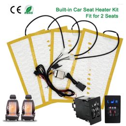 Car Seat Covers DC 12V Heater Kit Fit 2 Seats Alloy Wire Fast Heating Pads 5-Levels Switch For Toyota Camry Corolla RAV4 Highlander