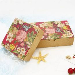 20pcs Gift Box Kraft Paperboard Box Cookie Packaging Box Macaron Box Diwali Gifts Boxes for Sweets Chocolate Box Packaging 240223