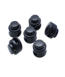 NEW 100pcslot Plastic Cord Lock Toggle Stopper Black For Paracord Size11mm12mm 4827113