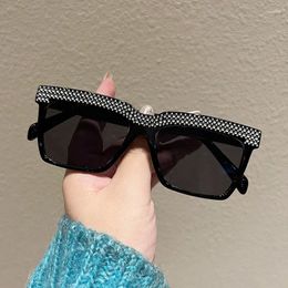 Sunglasses Luxury Bling Diamond Women Fashion Rhinestone Sun Glasses 2024 Female Square Shades UV400 Eyewear