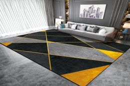Black Yellow Carpets Geometric Carpet and Rug Nordic Style Living Room Kids Bedroom Bedside NonSlip Floor Mat Kitchen Bathroom Ar9651397