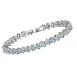 Luxury Designer Bracelet Diamond Crystal Bracelet 925 Silver Ladies Charm Bracelet Trendy fashion Elegant String of Beads Party Diamond Jewelry Gift
