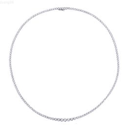 Women Jewellery Icy Out Tennis Necklace Full Diamond Scale Out 18k Solid Gold Lab Full Diamond Tennis Necklace