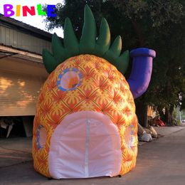 8mH (26ft) With blower wholesale Custom Carnival Treat Shop Inflatable Pineapple Tent Fruit Shape Dome Concession Stand For Outdoor Promotion