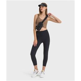 Lu Align Brand Substitutes Outfit Align Ribbed High Rise Crop 23 Hiking Running Tights Yoga Pantsyoga Pants Jogger Gry Lu-08 2024