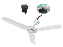 Ceiling Fans H7JB 2in1 US Plug AC 110V 220V DC 12V Adjust Speed Silent Home Dormitory Hanger Fan Camping Tent Hanging1695083