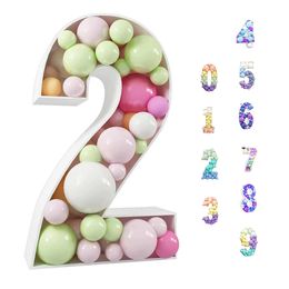 73cm Giant Birthday Figure 0-9 Balloon Filling Box DIY Baby Shower Birthday Decor Number 30 40 50Balloon Frame Anniversary Decor 240222