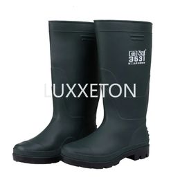 Men Knee-high Rain Boots Waterproof Tall Rainboots for Man Non-slip Fishing Boots Male Wellies Shoes Tactical Boots Fo 240228