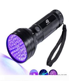 Uv Led Flashlight 51 Leds 395nm Ultra Violet Torch Light Lamp Blacklight Detector for Dog Urine Pet Stains and Bed Bug4220361