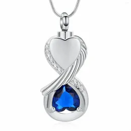 Pendant Necklaces Infinity Cremation Jewelry For Ashes Human/Pet Heart Memorial Urn Necklace Stainless Steel Keepsake