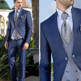 Men's Suits Suit 3 Pieces Blazer Jacket Vest Pants Custom Made One Button Business Formal Work Wear Wedding Groom Costume Homme