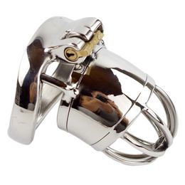 Super Small Stainless steel Chastity Cage with Anti-off Ring Male Chastity Belt Sex toy man