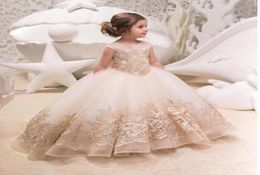 2022 Champagen Princess Glitz Ball Gown Little Girls Pageant Dresses Fuchsia Little Baby Camo Flower Girl Dress With Beads BC0063 8681211