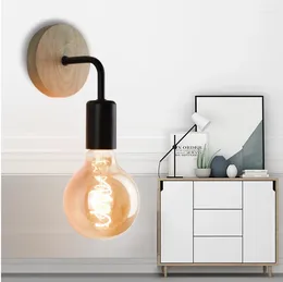 Wall Lamp Modern Minimalist Wrought Iron Nordic Bedroom Bedside Creative Living Room Lighting Corridor Aisle