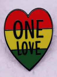 One Love LGBT brooch music red yellow green retro love brooch badge gift girlfriend pin7331811