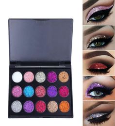 CmaaDu 15 Colour Glitter Eye Shadows Diamond Sequins Shiny Eyeshadow Palette Branded Shining Eyes Makeup Pallets5126573