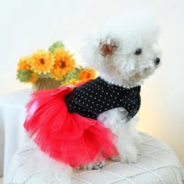 Dog Apparel Lightweight Pet Clothing Precise Wiring Outfit Stylish Princess Dress With Bow Decoration For Dogs Wedding