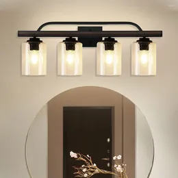 Wall Lamp Depuley Creative Industrial Wood Grain Sconce Clear Bubble Glass Shade For Living Room Foyer Hallway E26