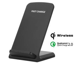 all Qi-enabled Smartphones 2 Coils 15W Wireless Charger Quick Chargers Fast Qi Wireless Charging Stand Pad for iPhone X 8 8Plus For Samsung Note 8 S8 S7 with Retail Box