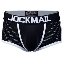 Jockmail män boxare underkläder sexiga andningsbara underbyxor bekväma shorts heta jm405