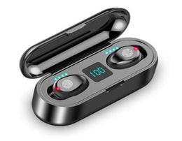 TWS F9 Wireless Headphone Stereo Sport Bluetooth Earphone Touch Mini Earbuds Bass Headset with 2000mAh Charging Case Power Bank9032701