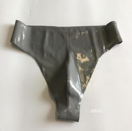 Men039s G Strings Sexy Silver Fetish Latex Briefs Front Crotch 3d Tailor Rubber Underwear6689078