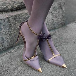 Designer tacchi alti scarpe formali sandali moda elegante donna sandali con tacco sottile in pelle a punta 10,5 cm scarpe eleganti e lussuose da sera per feste