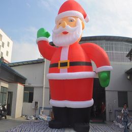 wholesale Inflatable Father characters Christmas decorations Store display Santa Claus 10mH (33ft) with blower or Customed classic type for party Advertising