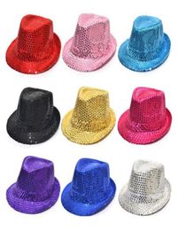 Sequin adult children hats spring summer stage Cosplay Jazz cap Hats Fashion lady kids Street Headwear caps 9colors7677394