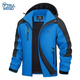 TRVLWEGO Rain Jackets Trekking Climbing Clothes Work Wear Waterproof Raincoats with Hood Windbreaker Coat for Travel Hiking 240301