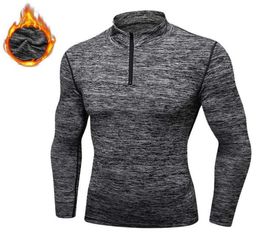 Men Quick Dry Cap Hoodie Sweatshirt Sporting Fitness Tight Rashgard Shirt Gymming Cashmere Thick Plus Velvet Runs Jacket1105887