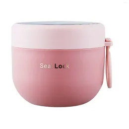 Dinnerware Women Men Lare Capacity For Office School Pink Blue White Soup 600ml Lunch Box Sandwich Salad Portable Stainless Steel Picnic