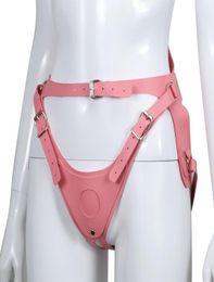 Pink Pu Leather Bdsm Bondage Strap On Dildo Adjustable Strapon Panties Strapless Harness Lesbian Sex Toy For Women8913959